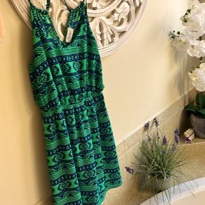 BlueTique SMALL blue and green Aztec dress from the boutique in Pensacola, FL